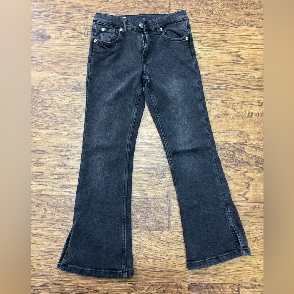 Zara Black Flared Jeans with Subtle Fade